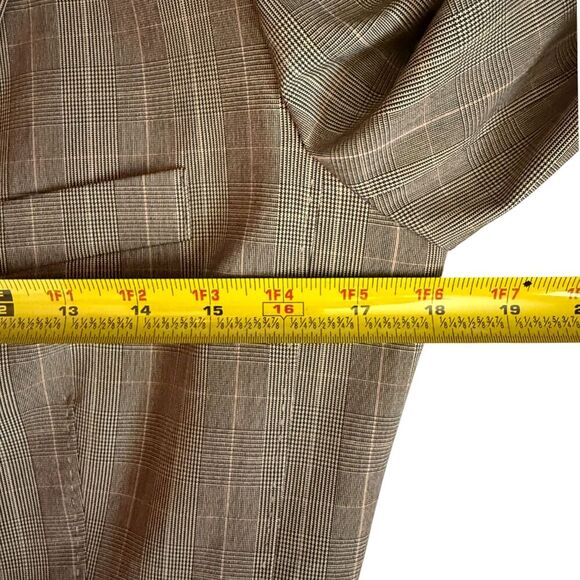 Anne Klein Gray, Beige, Black & Pink Plaid Pantsuit - Picture 17 of 17